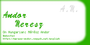andor meresz business card
